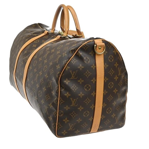 LOUIS VUITTON Keepall Bandouliere 55 Hand Bag Monogram Brown - Picture 4 of 13
